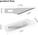 DIYSELF 1 Pcs Exacto Knife with 11 Pcs SK5 High Carbon Steel Exacto Blades Kit, Precision Knife Stencil Knife, Craft Hobby Knife, Art knife and 1pcs Steel 15cm Ruler for Fondant, Scrapbooking (Green)